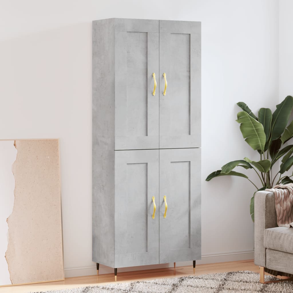 Hoge Kast 69,5X34X180 Cm Bewerkt Hout
